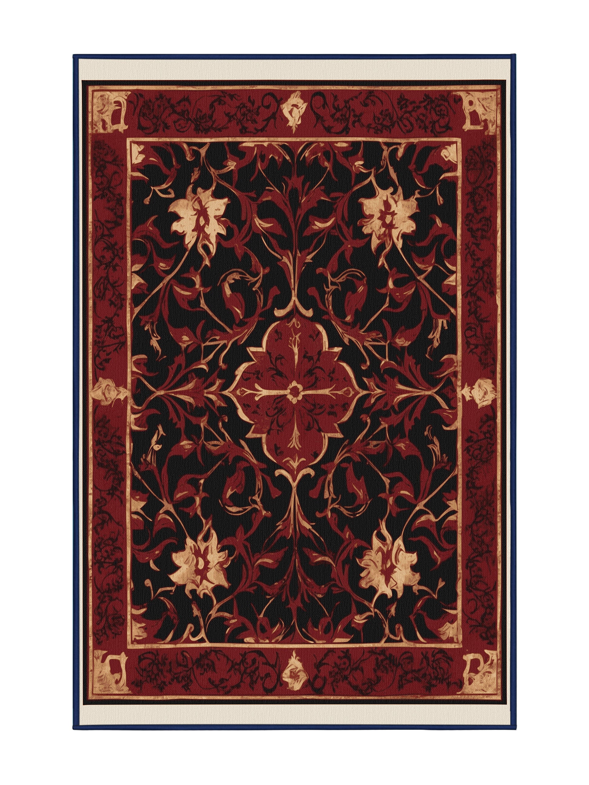 Glided Mythos Ethereal Vine - Premium Night Modern Area Rug | Plush & Washable Options | Rugolution Home Decor