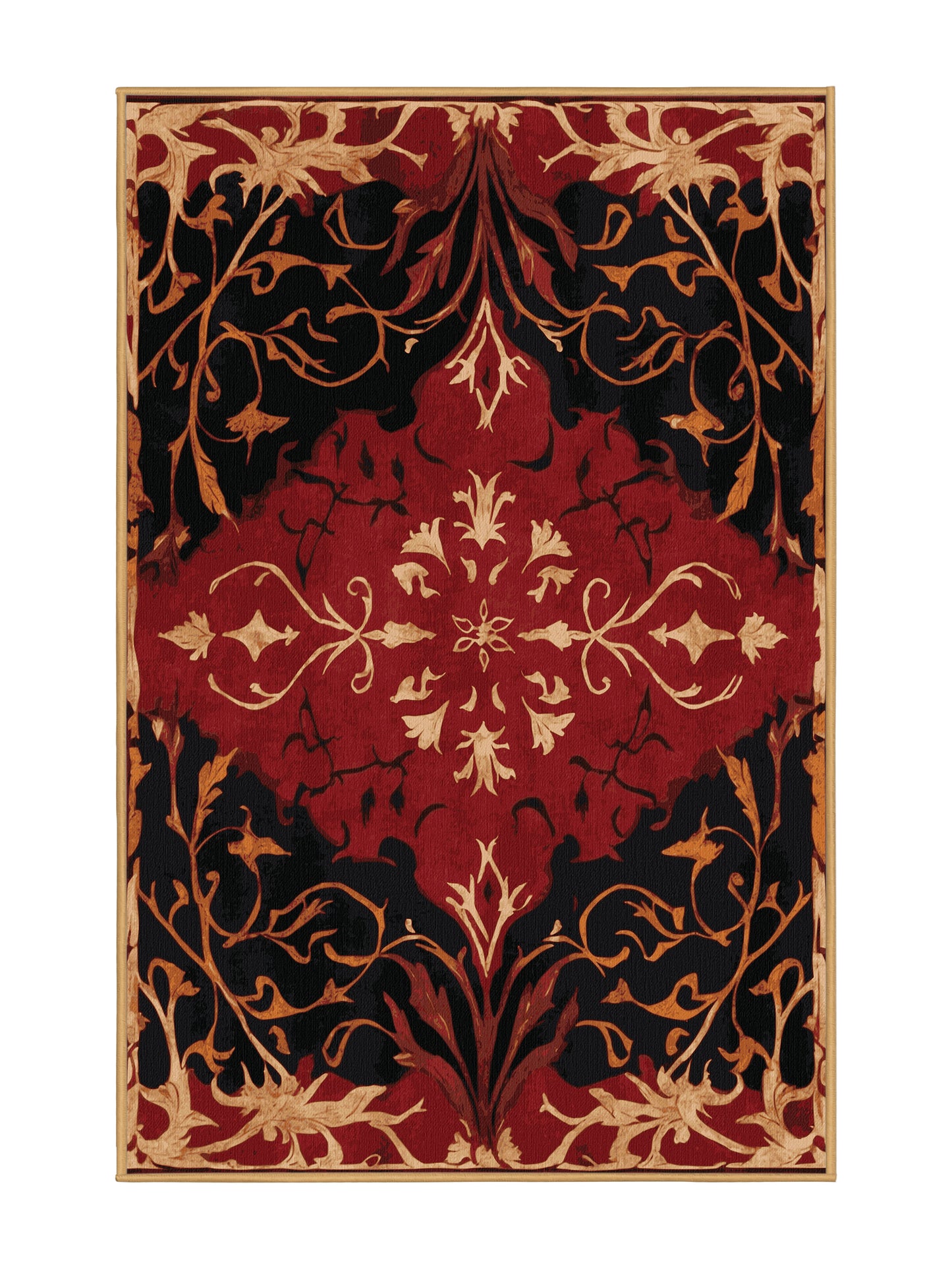 Glided Mythos Imperial Aegis - Premium Brown (W3C) Modern Area Rug | Plush & Washable Options | Rugolution Home Decor