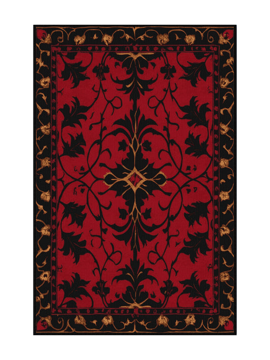 Glided Mythos Vineyard Majesty - Premium Dark Coffee Modern Area Rug | Plush & Washable Options | Rugolution Home Decor