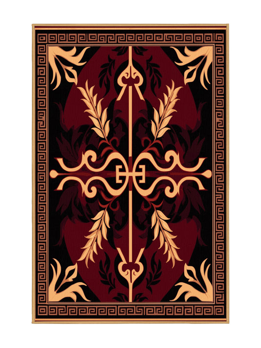 Glided Mythos Gloriana's Tapestry - Premium Chocolate Brown Modern Area Rug | Plush & Washable Options | Rugolution Home Decor