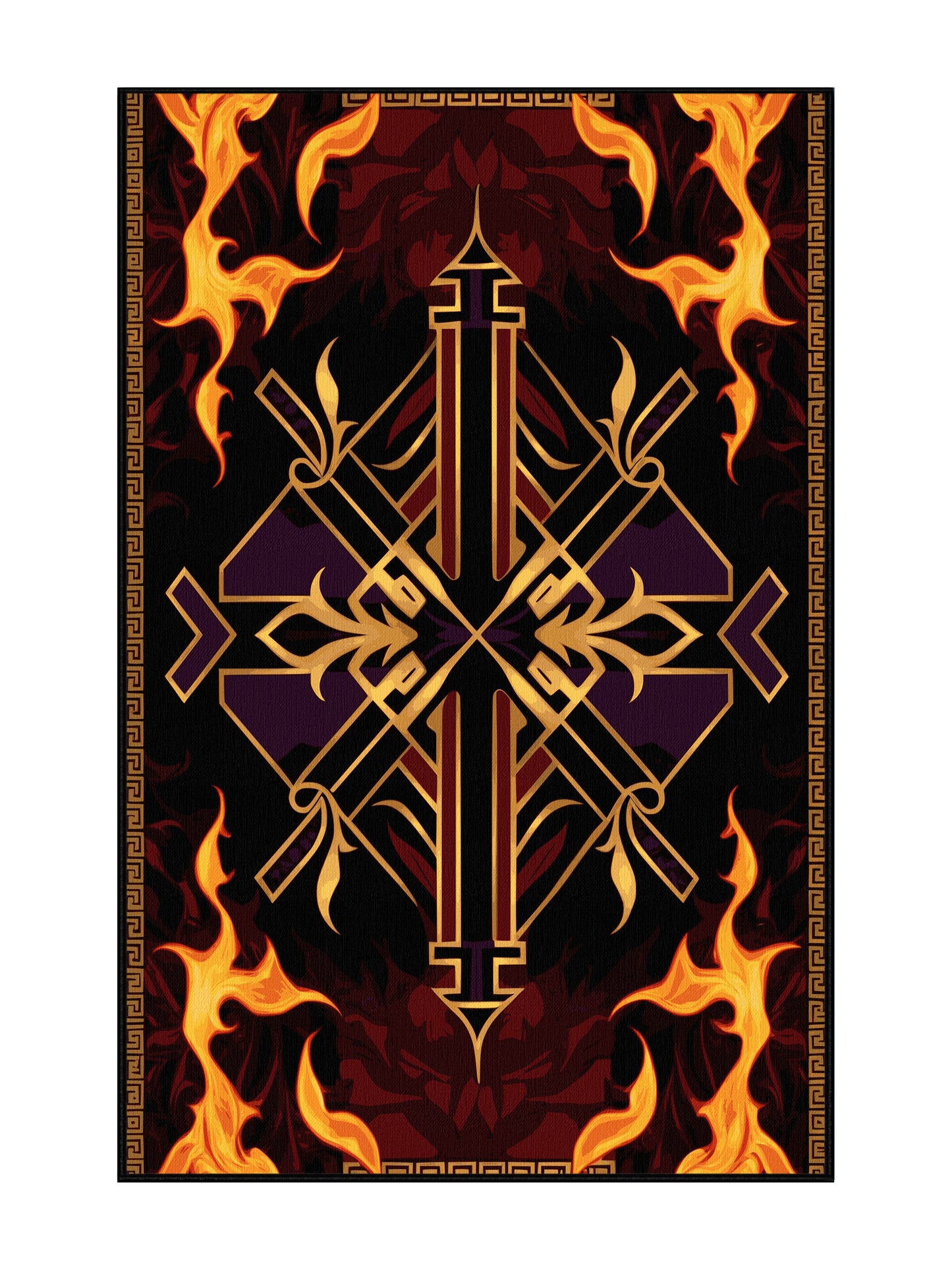 Glided Mythos Imperium Dream - Premium Vermilion Modern Area Rug | Plush & Washable Options | Rugolution Home Decor