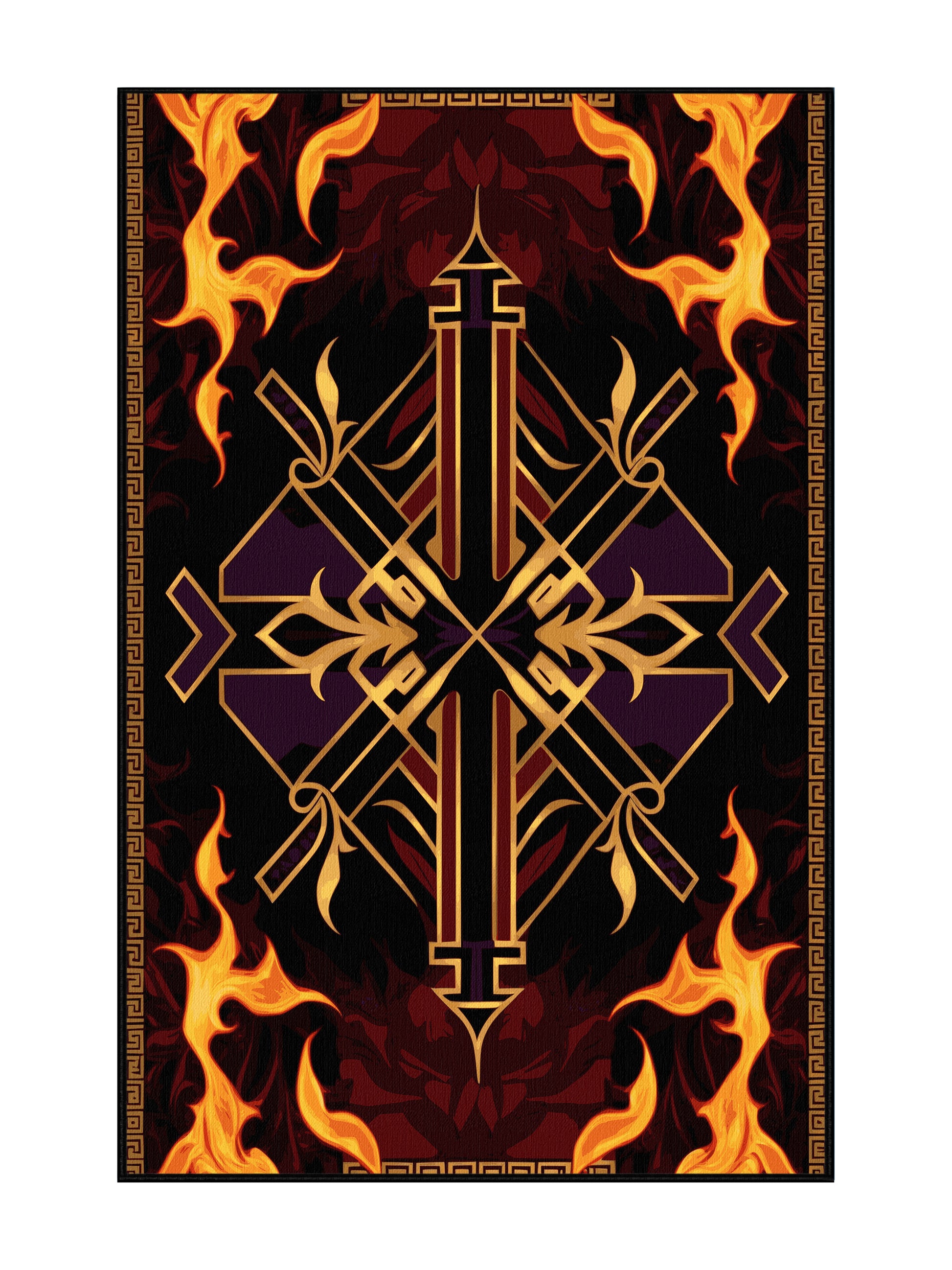 Glided Mythos Imperium Dream - Premium Vermilion Modern Area Rug | Plush & Washable Options | Rugolution Home Decor