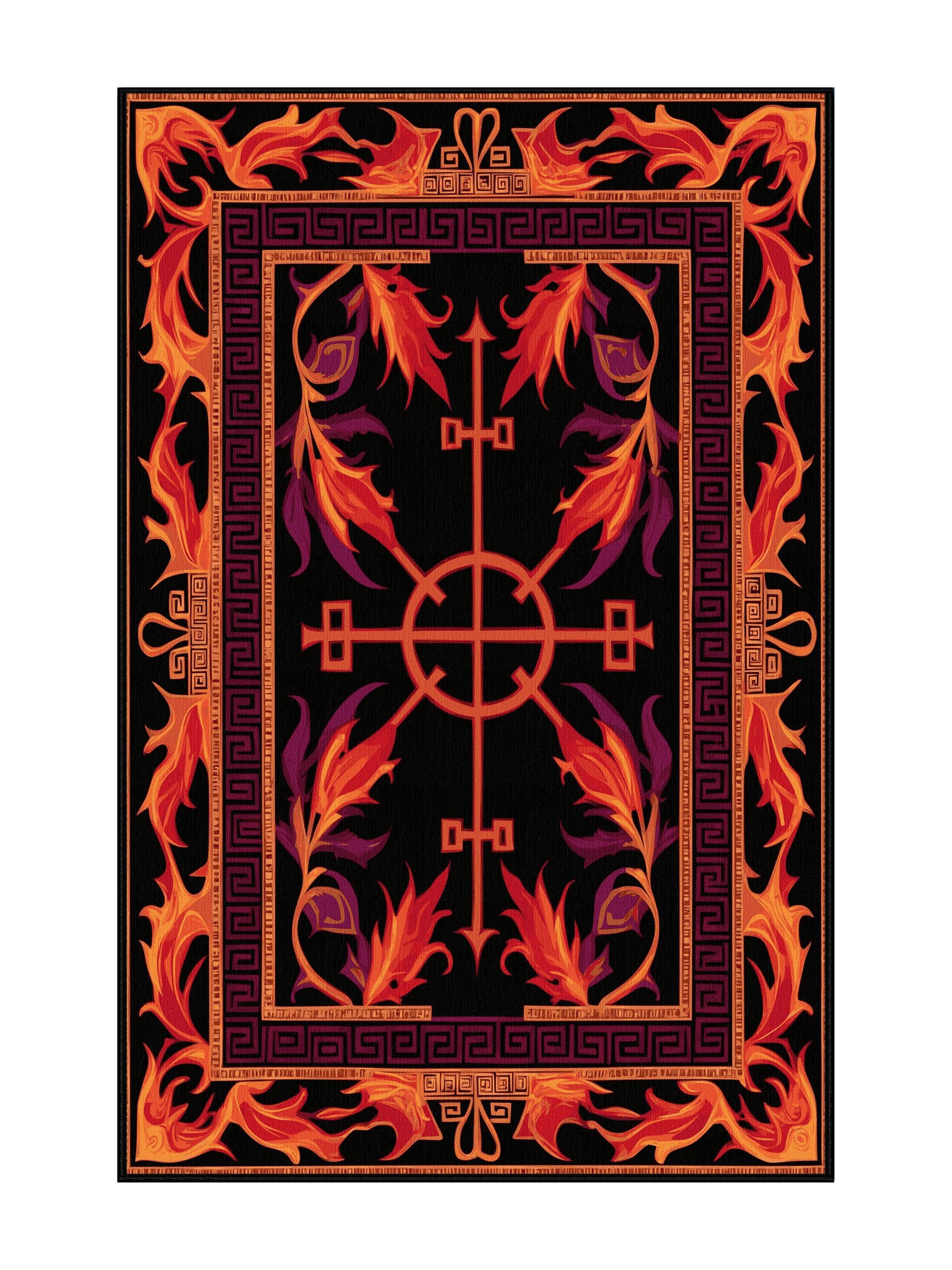 Glided Mythos Victorian Halo - Premium Black Bean Modern Area Rug | Plush & Washable Options | Rugolution Home Decor