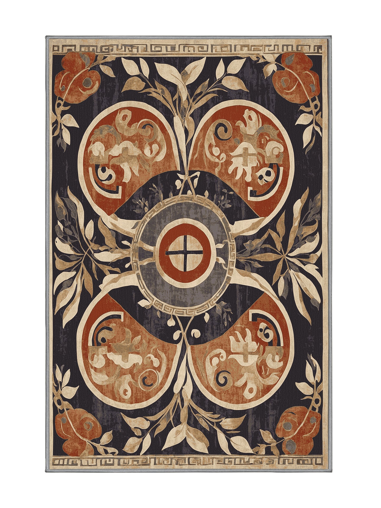 Hellenic Grandeurs Oracle's Vision - Premium Brown Bear Modern Area Rug | Plush & Washable Options | Rugolution Home Decor