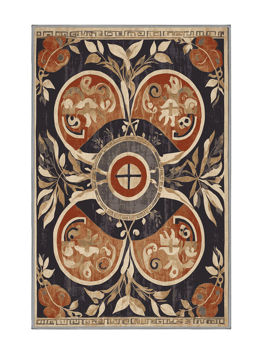 Hellenic Grandeurs Oracle's Vision - Premium Brown Bear Modern Area Rug | Plush & Washable Options | Rugolution Home Decor