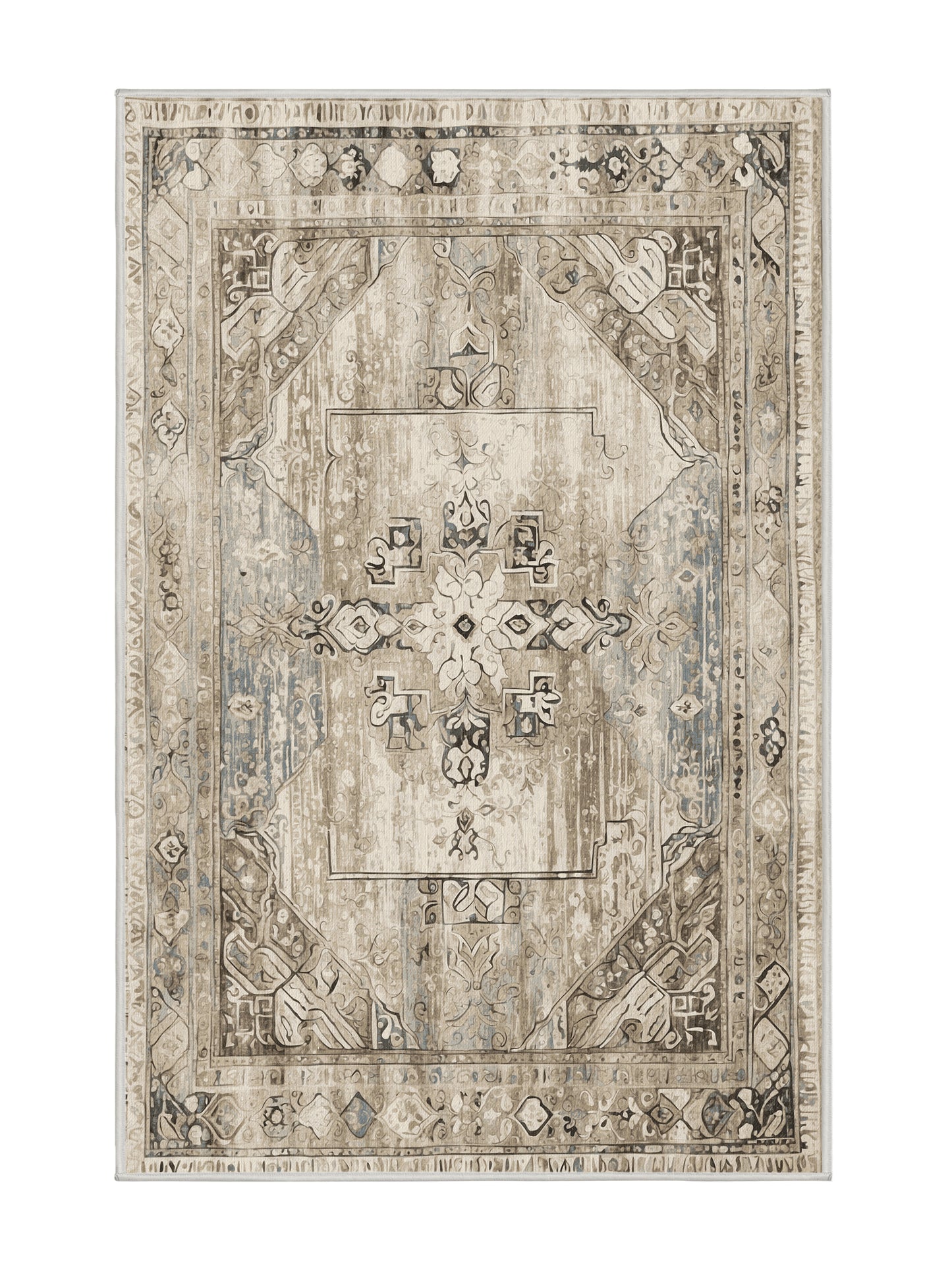 Heritage Mosaic Mosaic Reverie - Premium White Chocolate Modern Area Rug | Plush & Washable Options | Rugolution Home Decor