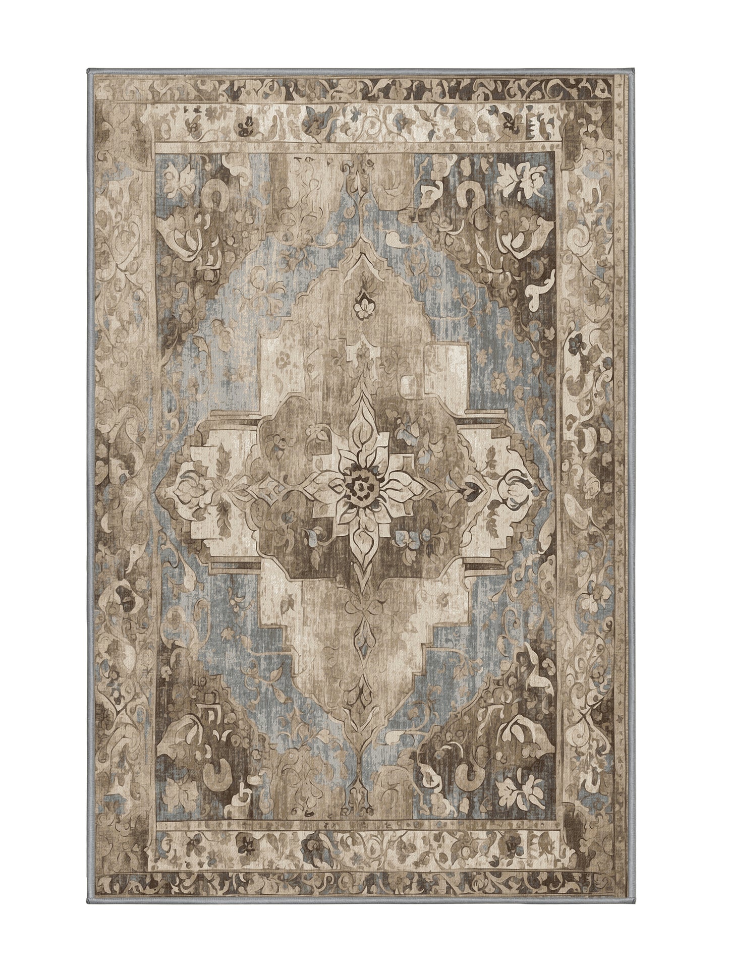 Heritage Mosaic Elegant Mosaic - Premium Sandstone Modern Area Rug | Plush & Washable Options | Rugolution Home Decor