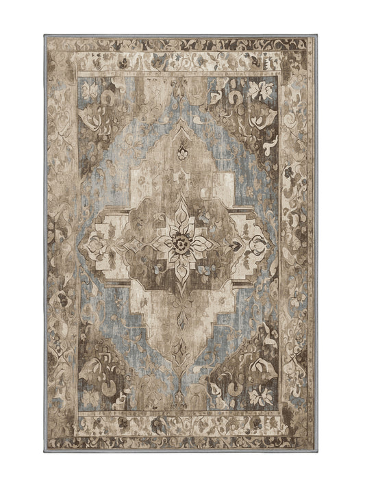 Heritage Mosaic Elegant Mosaic - Premium Sandstone Modern Area Rug | Plush & Washable Options | Rugolution Home Decor