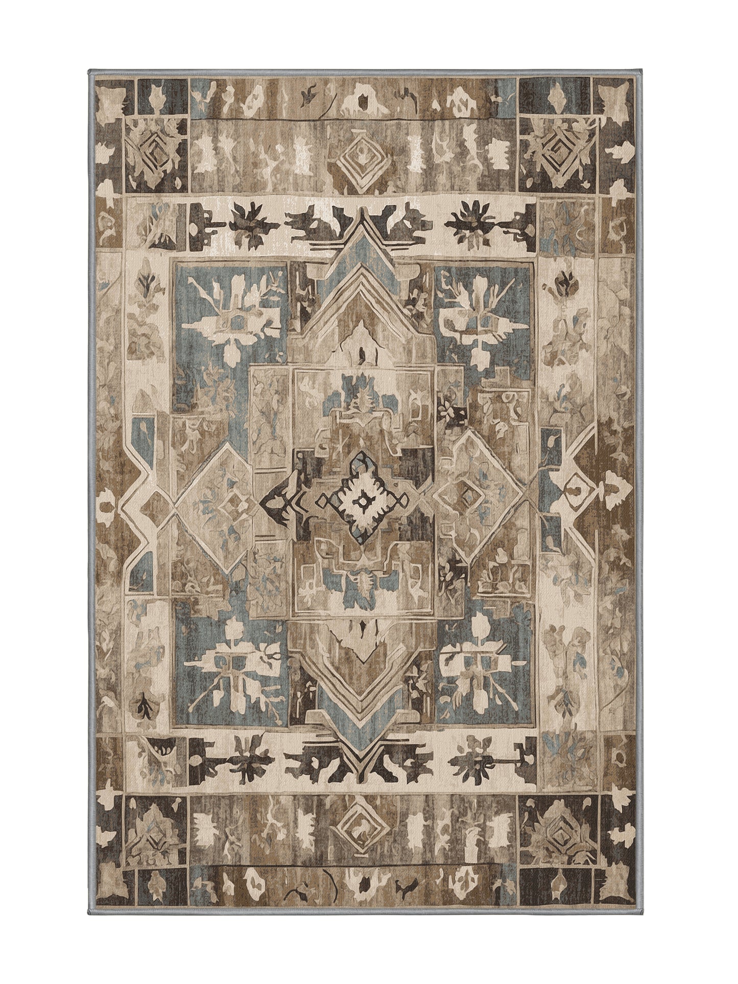 Heritage Mosaic Ethereal Heirloom - Premium Sandstone Modern Area Rug | Plush & Washable Options | Rugolution Home Decor