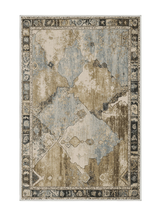 Heritage Mosaic Woven Heirloom - Premium White Chocolate Modern Area Rug | Plush & Washable Options | Rugolution Home Decor