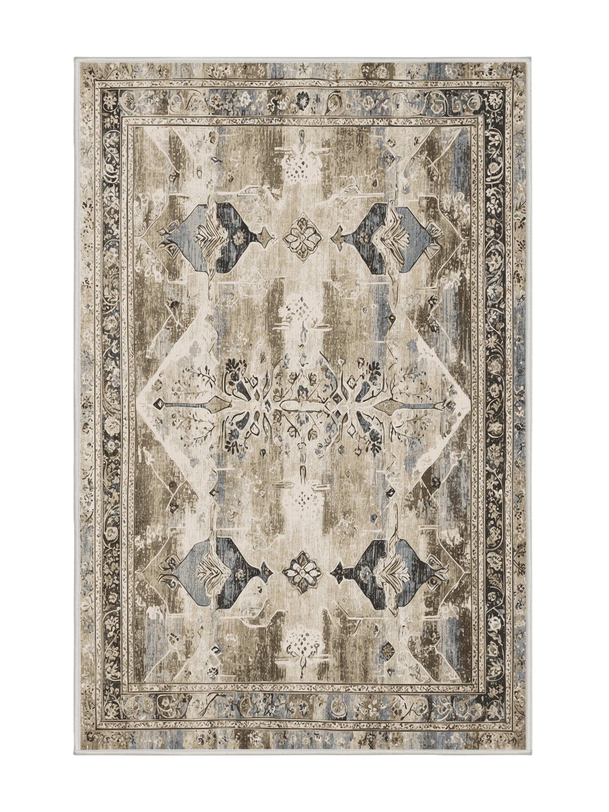 Heritage Mosaic Opulent Mosaic - Premium White Chocolate Modern Area Rug | Plush & Washable Options | Rugolution Home Decor