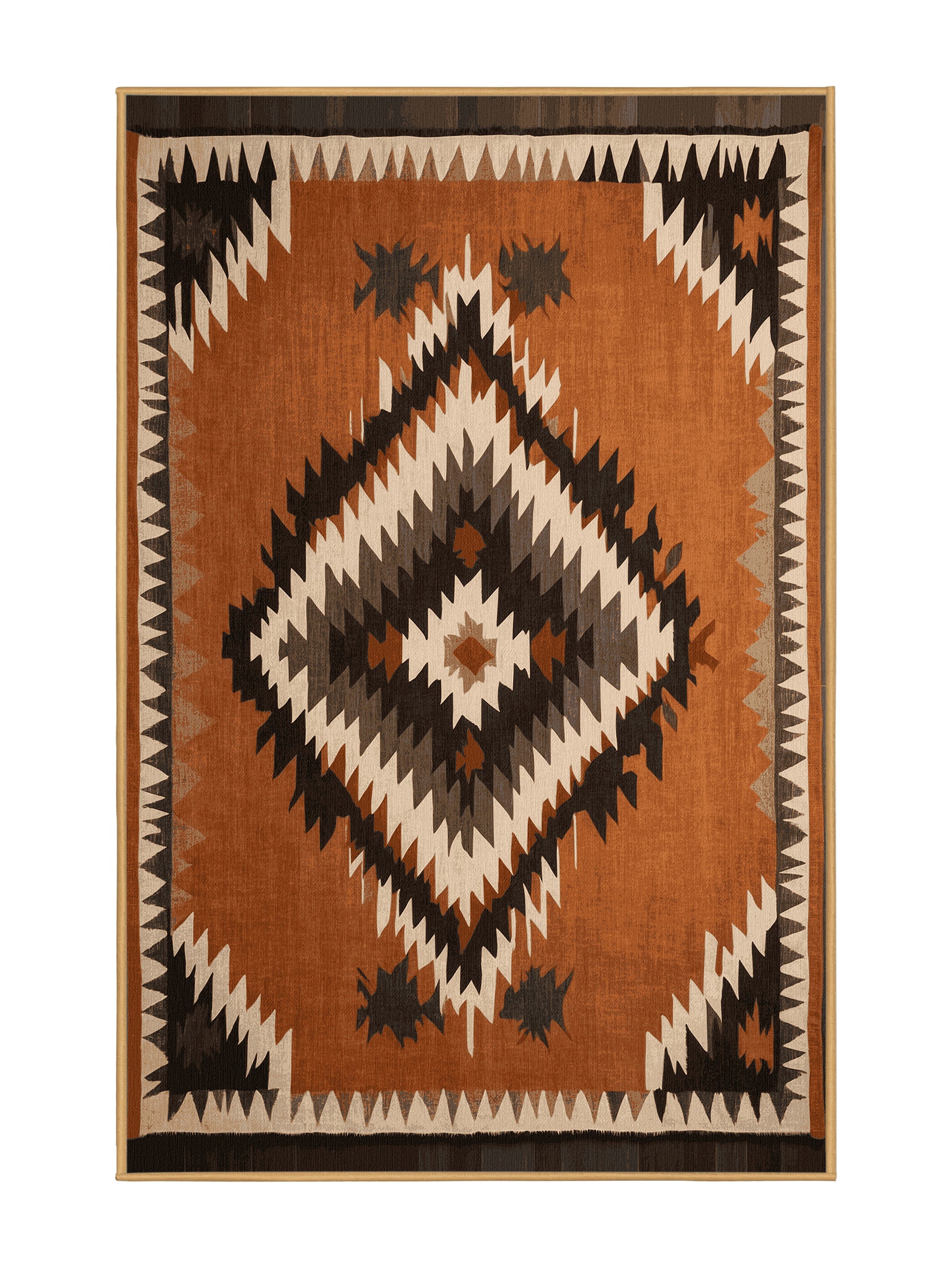 Heritage Southwest Canyon Echo - Premium Sienna (W3C) Modern Area Rug | Plush & Washable Options | Rugolution Home Decor