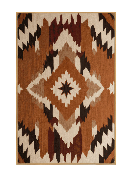 Heritage Southwest Red Rock Reverie - Premium Sienna (W3C) Modern Area Rug | Plush & Washable Options | Rugolution Home Decor