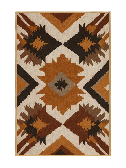 Heritage Southwest Ancient Arches - Premium Sienna (W3C) Modern Area Rug | Plush & Washable Options | Rugolution Home Decor