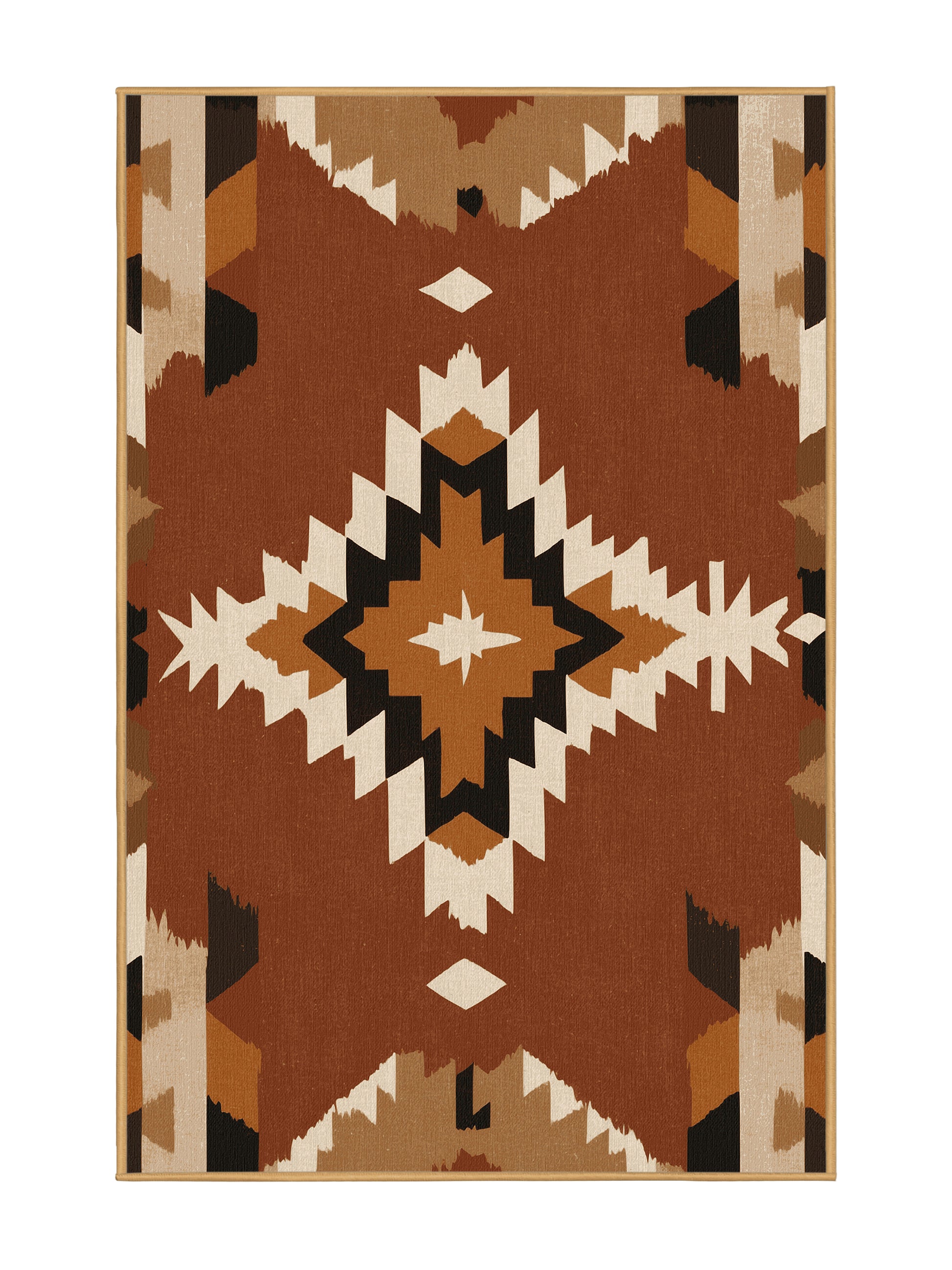 Heritage Southwest Clay Horizons - Premium Sienna (W3C) Modern Area Rug | Plush & Washable Options | Rugolution Home Decor