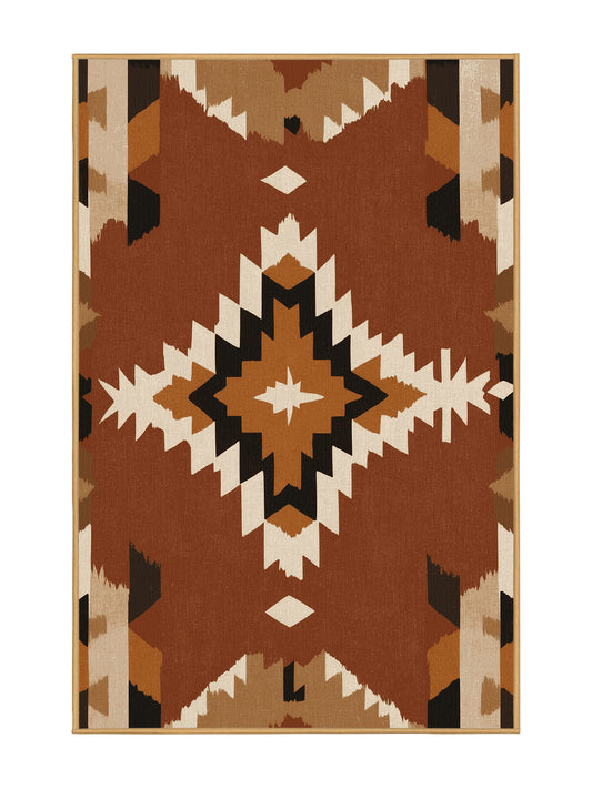 Heritage Southwest Clay Horizons - Premium Sienna (W3C) Modern Area Rug | Plush & Washable Options | Rugolution Home Decor