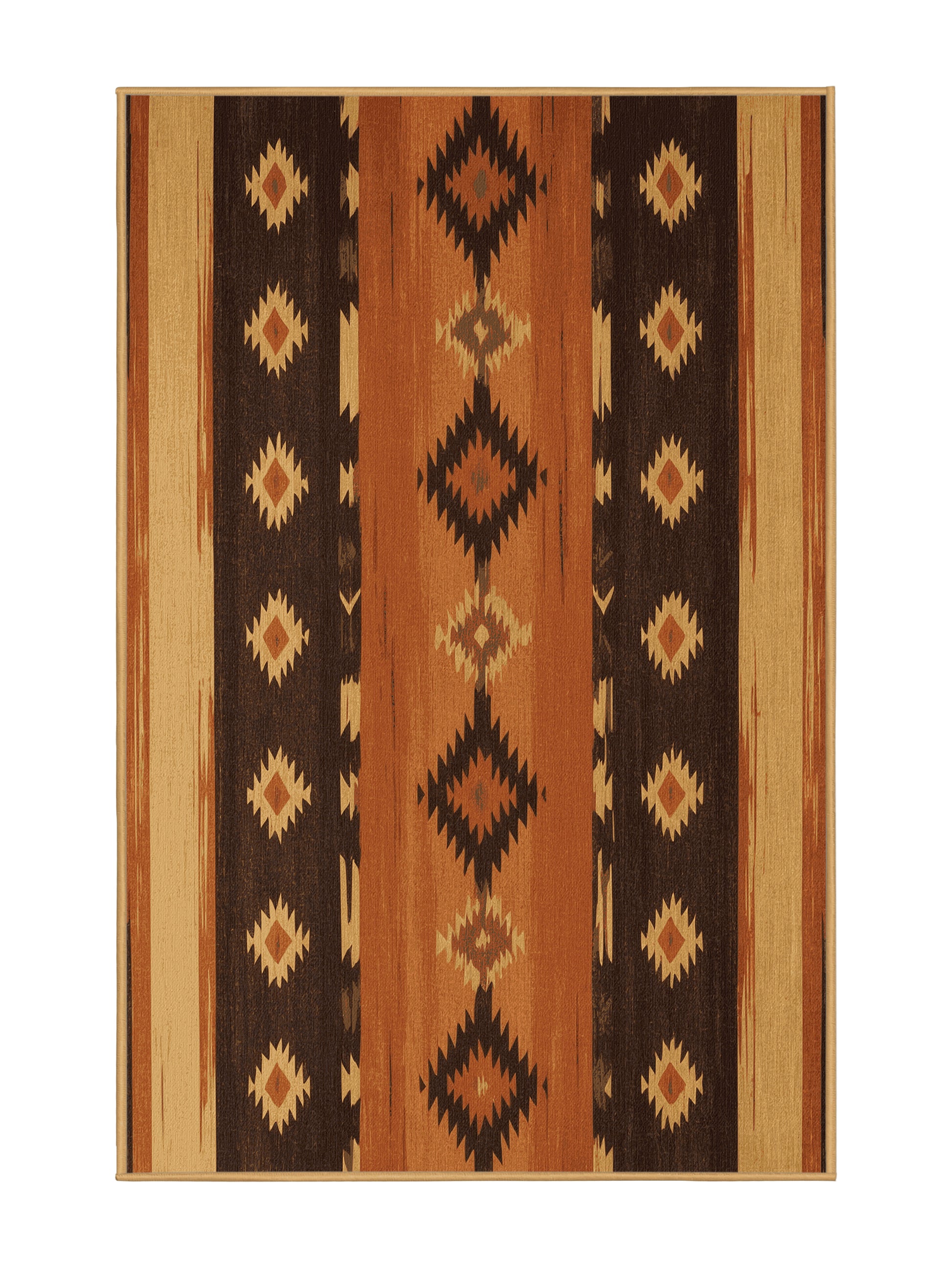 Heritage Southwest Plateau Threads - Premium Sienna (W3C) Modern Area Rug | Plush & Washable Options | Rugolution Home Decor