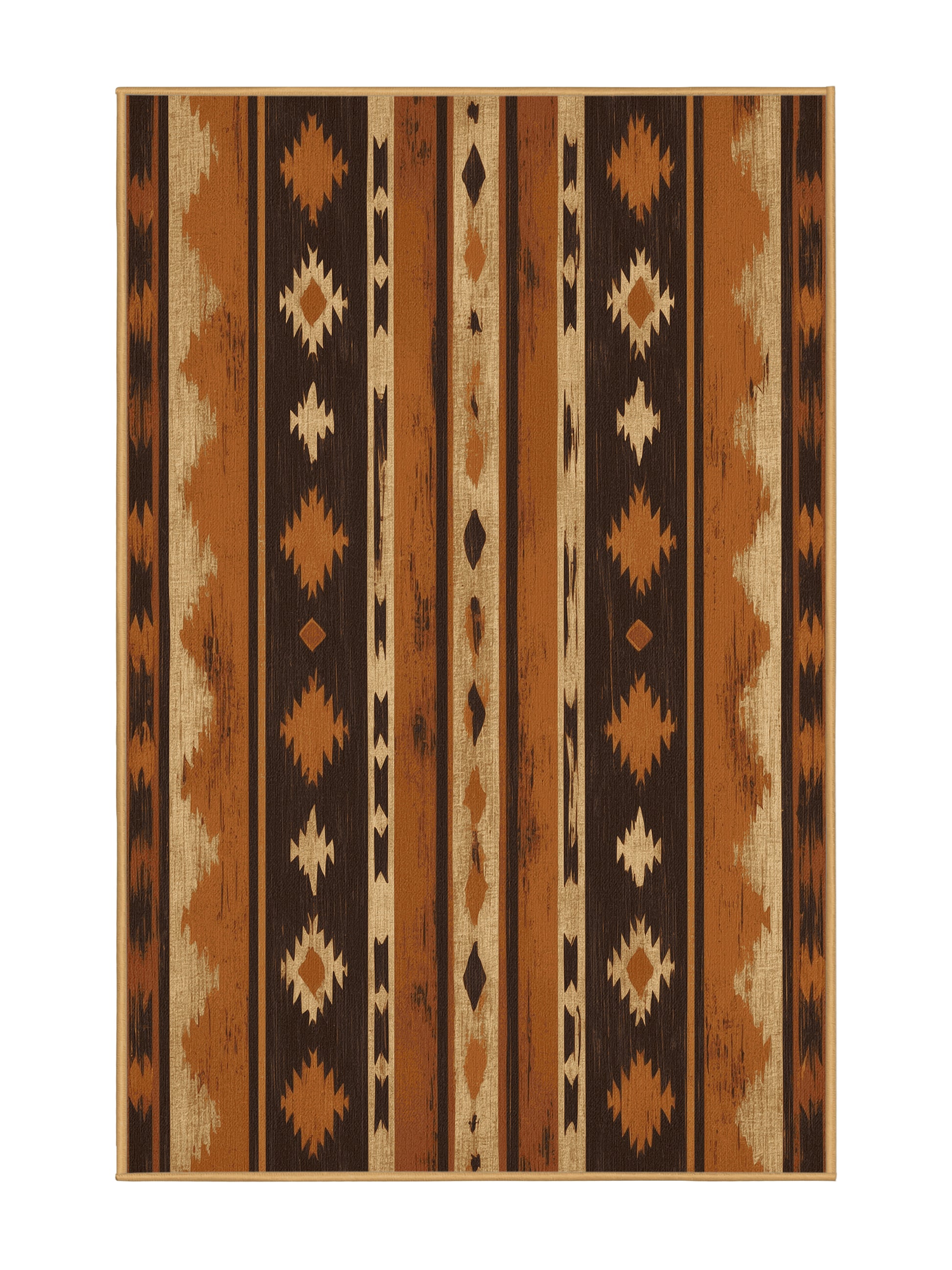 Heritage Southwest Ceremonial Shadow - Premium Sienna (W3C) Modern Area Rug | Plush & Washable Options | Rugolution Home Decor