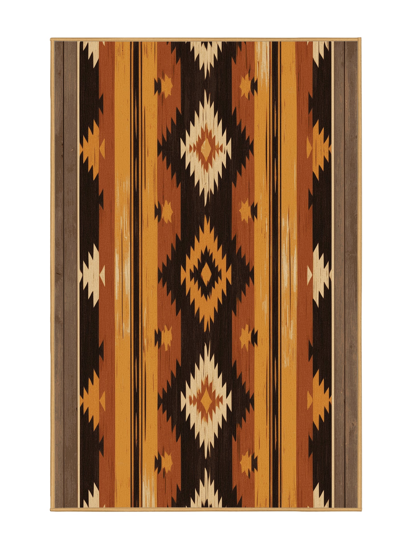 Heritage Southwest Sacred Canyon - Premium Sepia Modern Area Rug | Plush & Washable Options | Rugolution Home Decor
