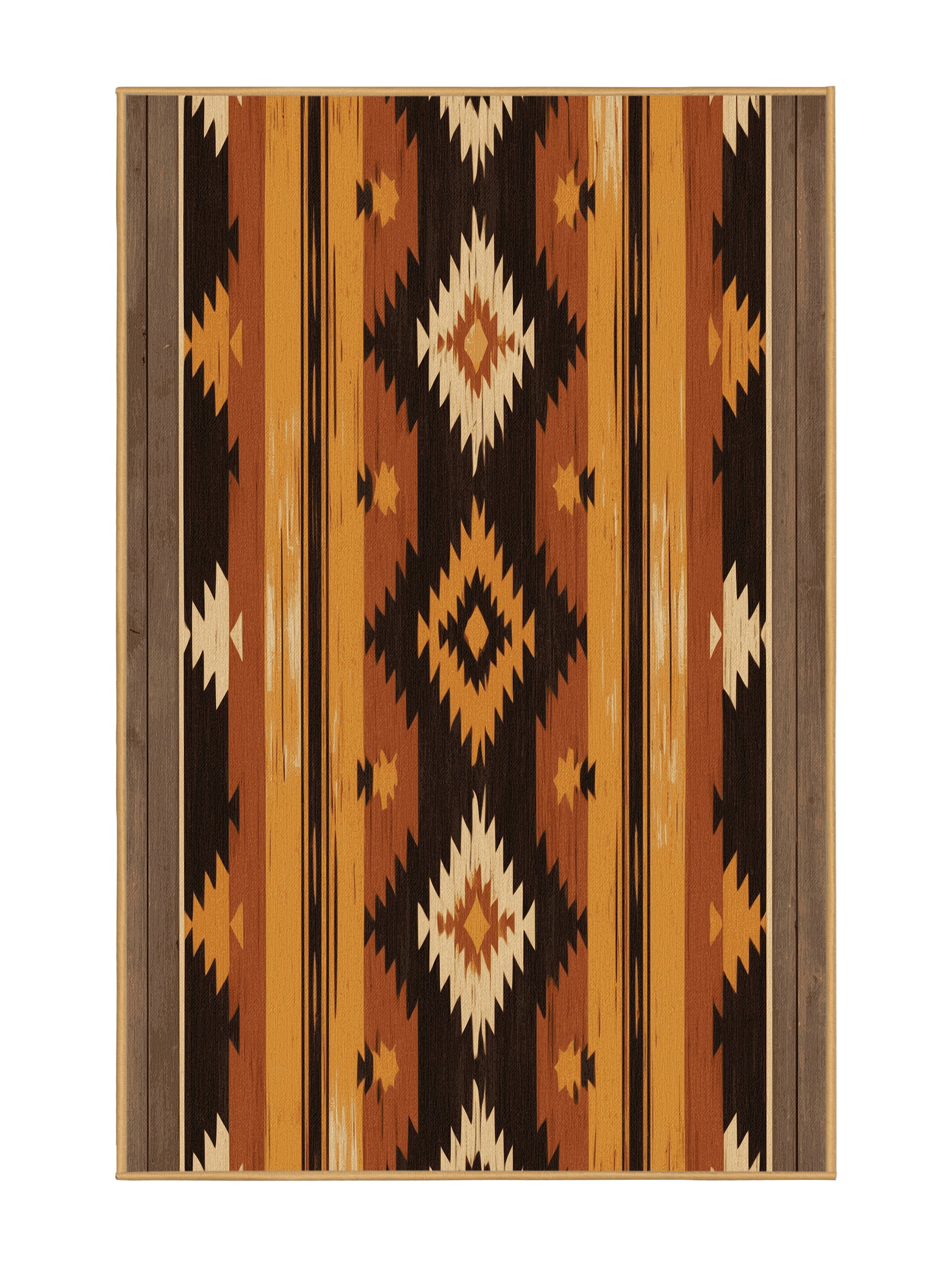 Heritage Southwest Sacred Canyon - Premium Sepia Modern Area Rug | Plush & Washable Options | Rugolution Home Decor