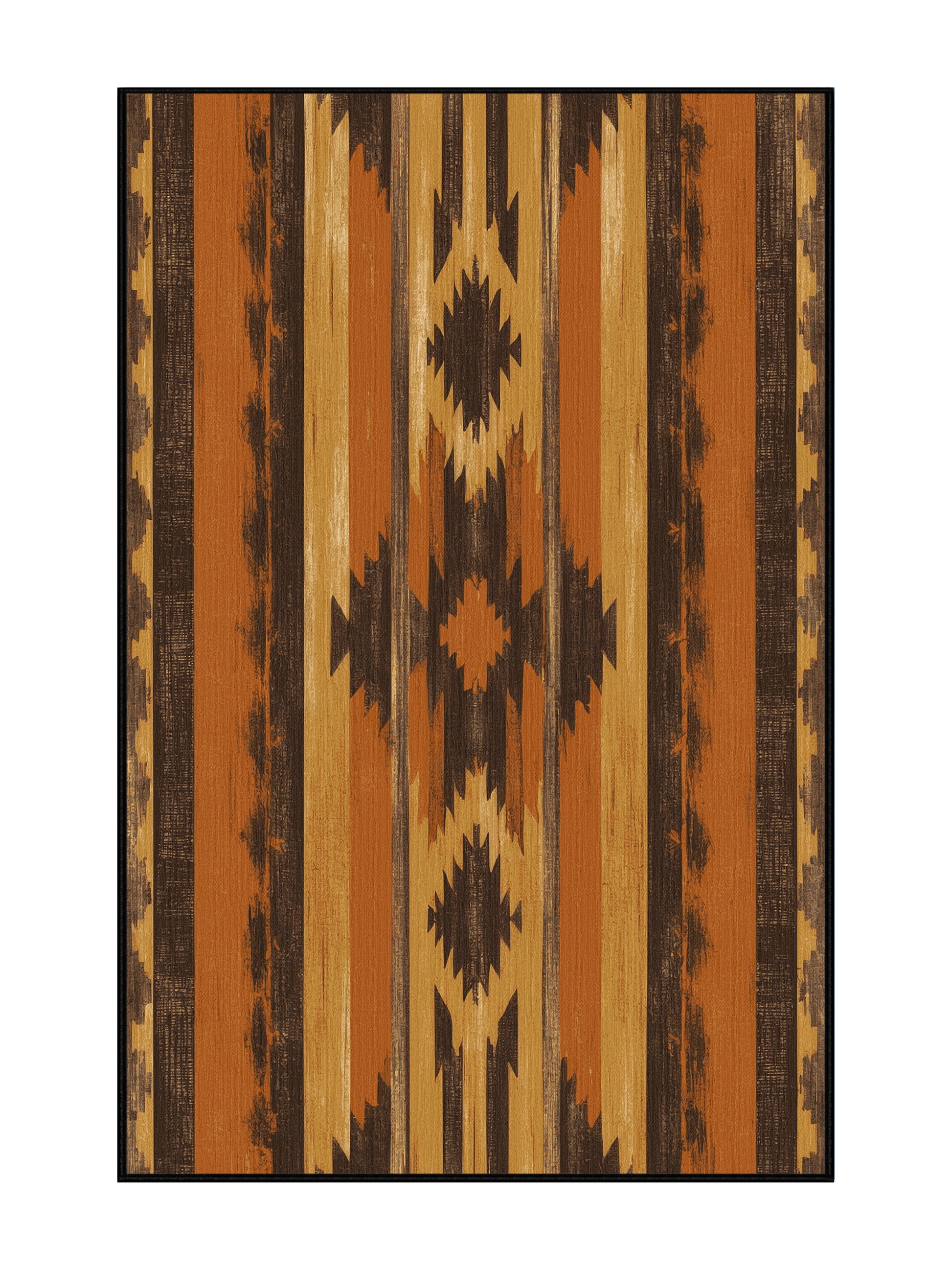 Heritage Southwest Cliff Dweller - Premium Coffee Modern Area Rug | Plush & Washable Options | Rugolution Home Decor