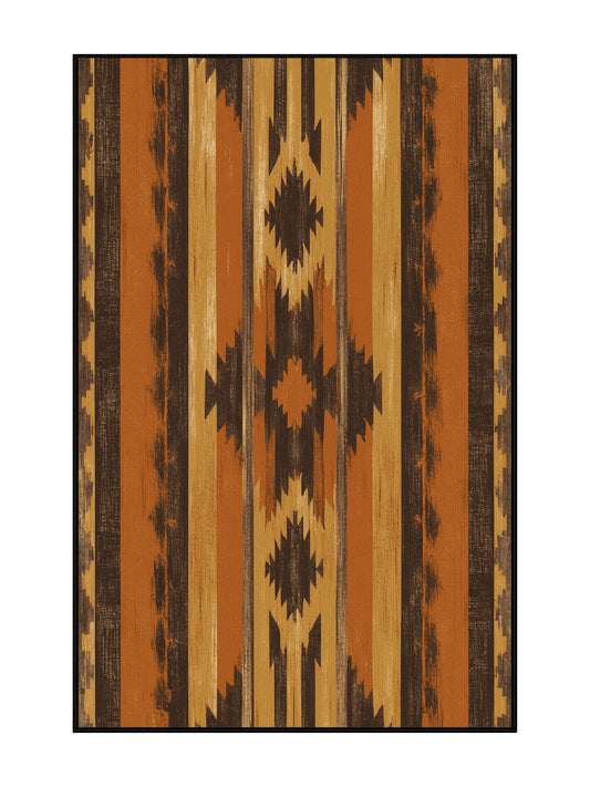 Heritage Southwest Cliff Dweller - Premium Coffee Modern Area Rug | Plush & Washable Options | Rugolution Home Decor