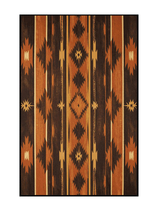 Heritage Southwest Woven Horizons - Premium Midnight Modern Area Rug | Plush & Washable Options | Rugolution Home Decor