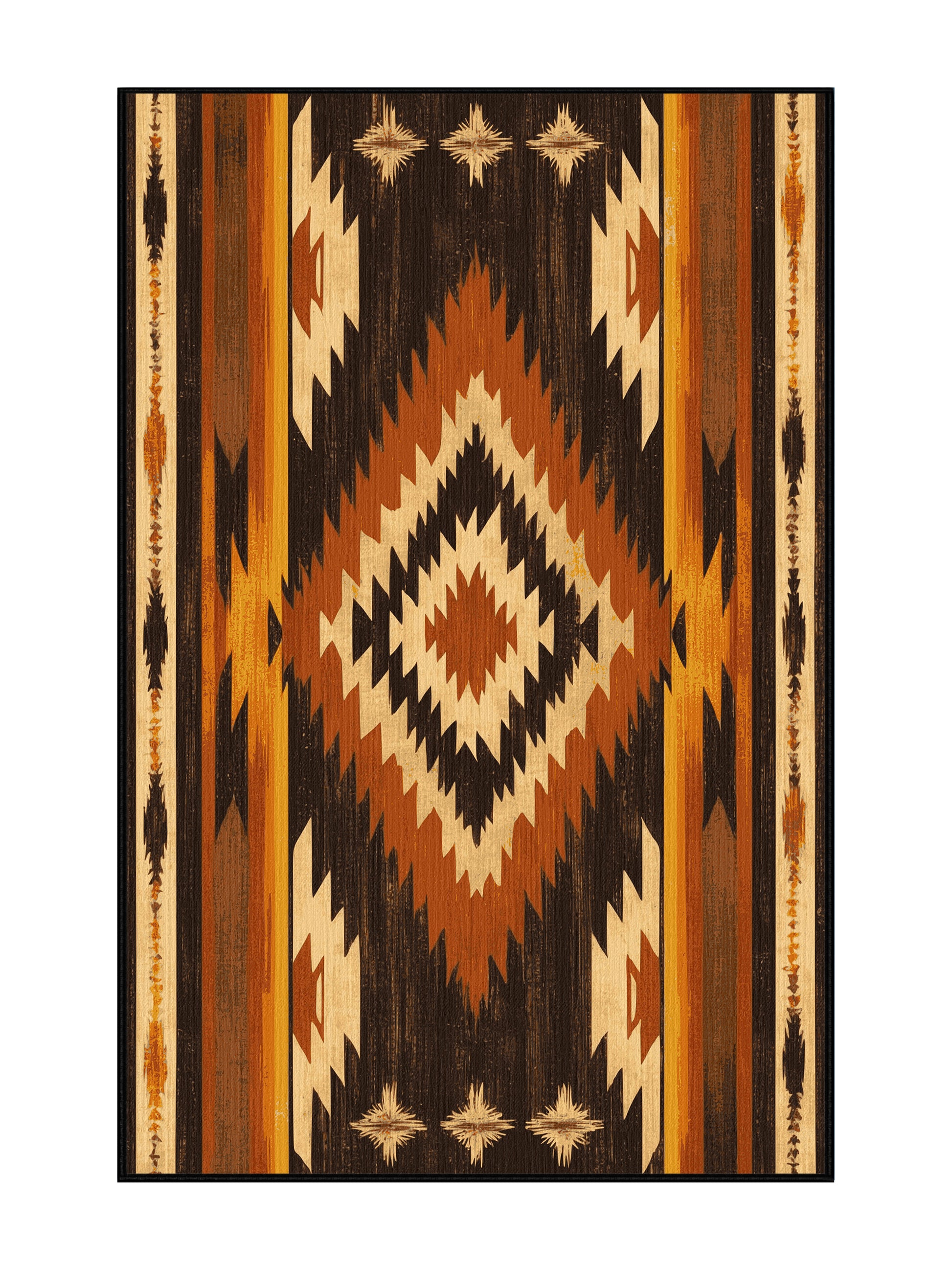 Heritage Southwest Sunset Mirage - Premium Coffee Modern Area Rug | Plush & Washable Options | Rugolution Home Decor