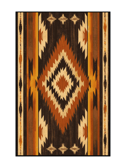 Heritage Southwest Sunset Mirage - Premium Coffee Modern Area Rug | Plush & Washable Options | Rugolution Home Decor