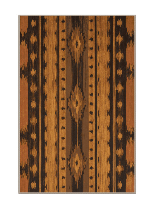 Heritage Southwest Desert Blossom - Premium Copper Modern Area Rug | Plush & Washable Options | Rugolution Home Decor