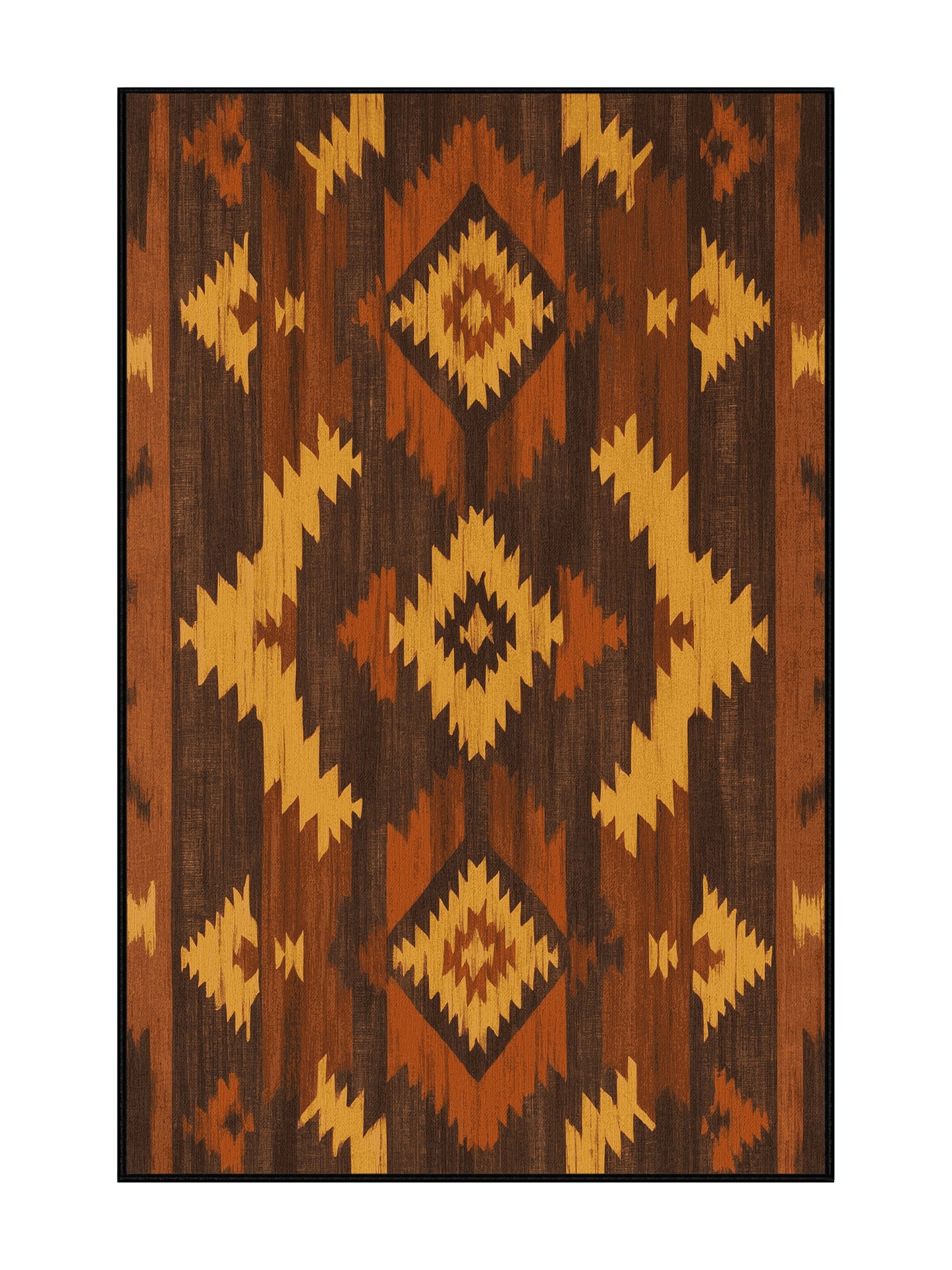 Heritage Southwest Spirit Dancer - Premium Coffee Modern Area Rug | Plush & Washable Options | Rugolution Home Decor