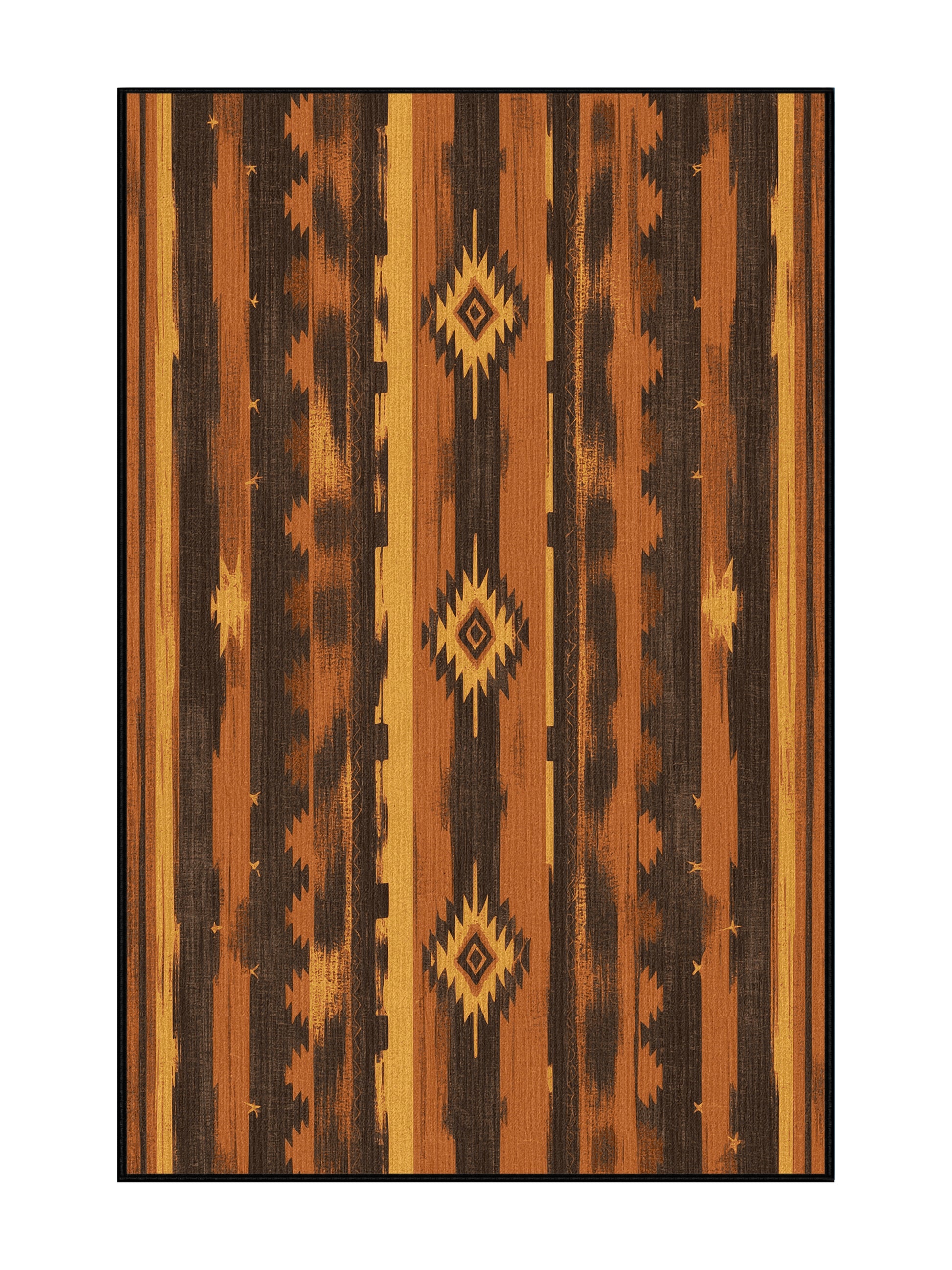 Heritage Southwest Winding Paths - Premium Coffee Modern Area Rug | Plush & Washable Options | Rugolution Home Decor