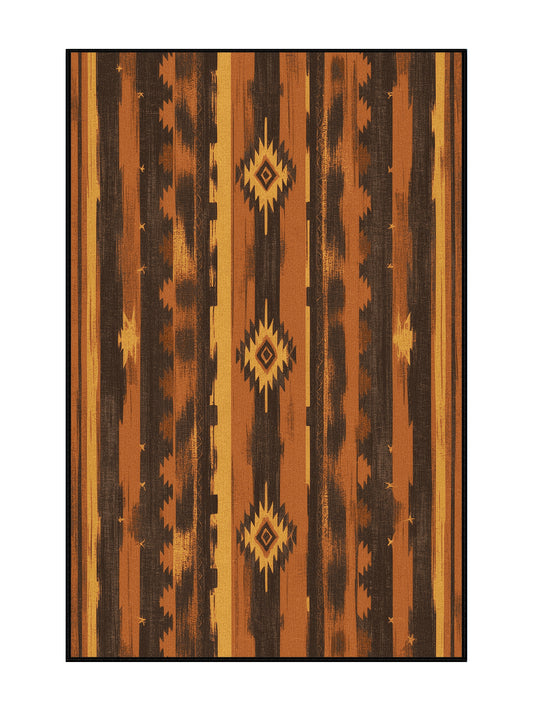 Heritage Southwest Winding Paths - Premium Coffee Modern Area Rug | Plush & Washable Options | Rugolution Home Decor