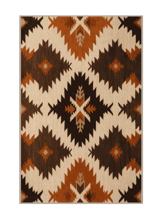 Heritage Southwest Canyon Solace - Premium Tan (W3C) Modern Area Rug | Plush & Washable Options | Rugolution Home Decor