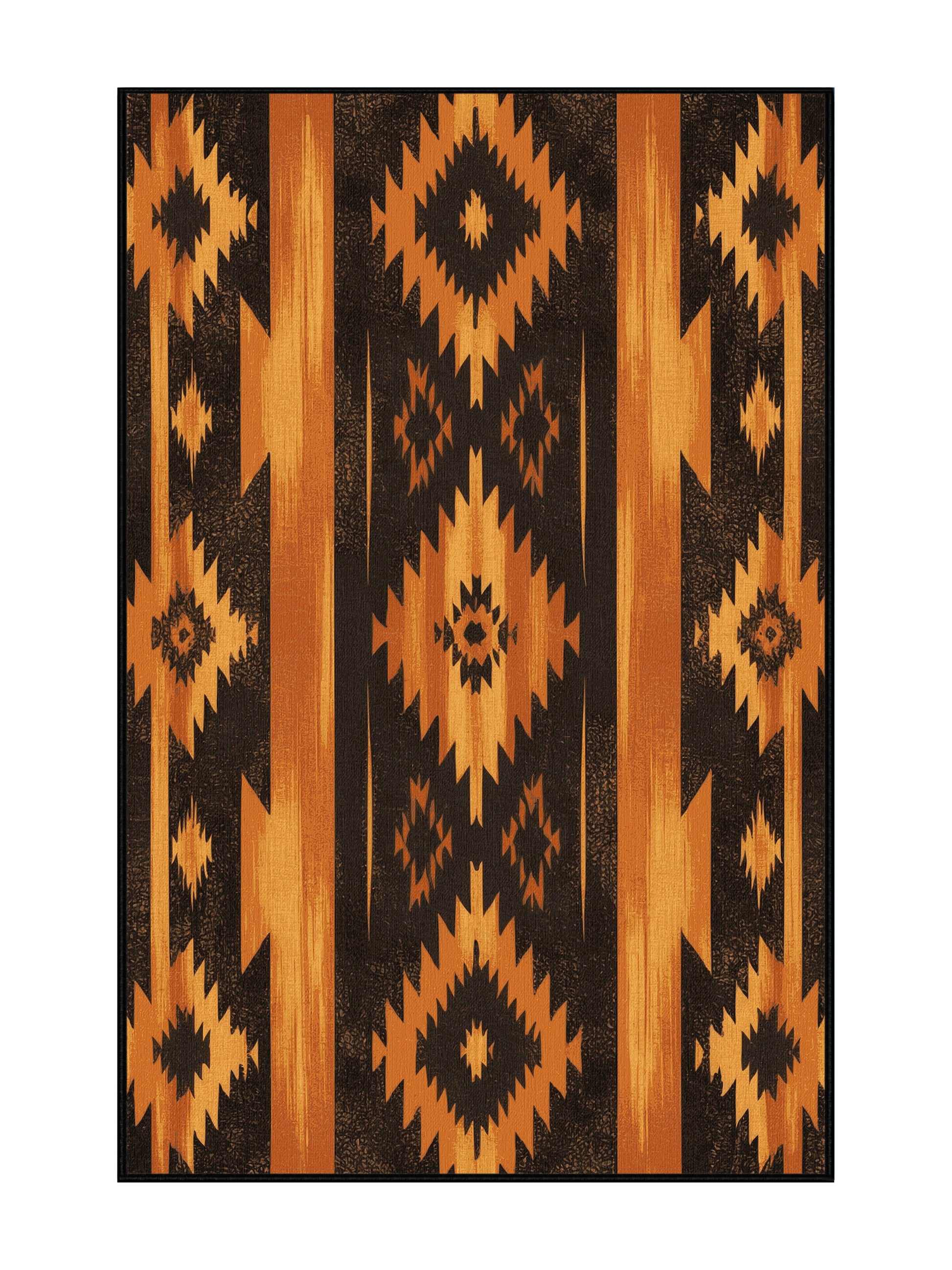 Heritage Southwest Roaming Ridge - Premium Midnight Modern Area Rug | Plush & Washable Options | Rugolution Home Decor