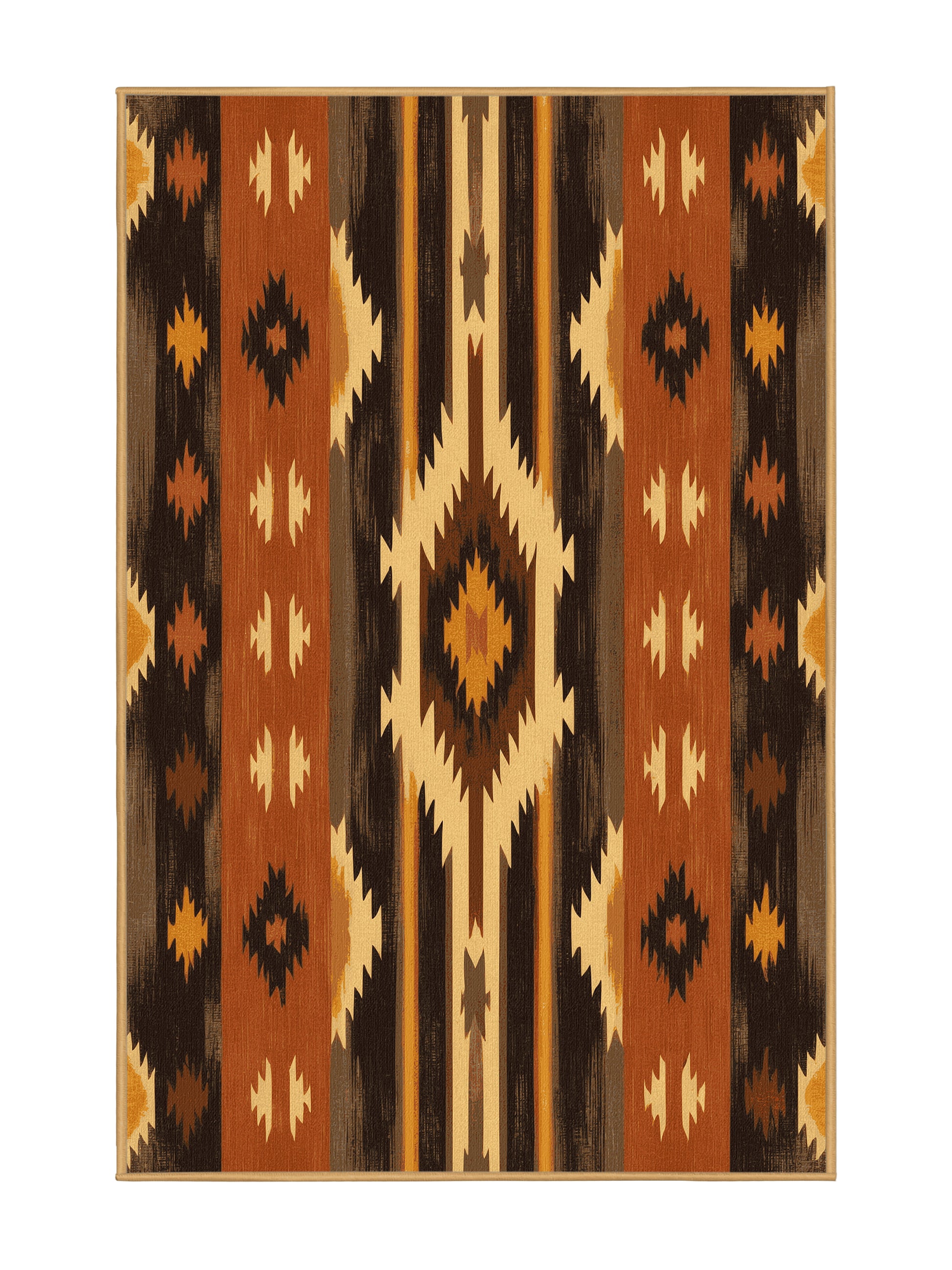 Heritage Southwest Terra Horizon - Premium Sienna (W3C) Modern Area Rug | Plush & Washable Options | Rugolution Home Decor