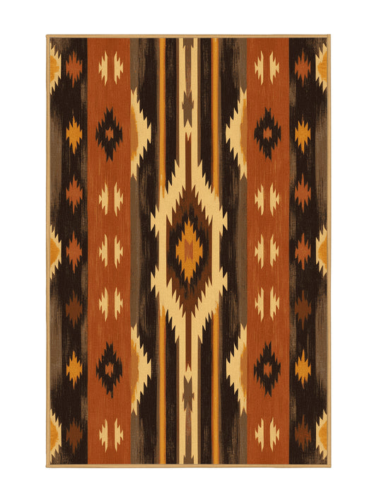 Heritage Southwest Terra Horizon - Premium Sienna (W3C) Modern Area Rug | Plush & Washable Options | Rugolution Home Decor