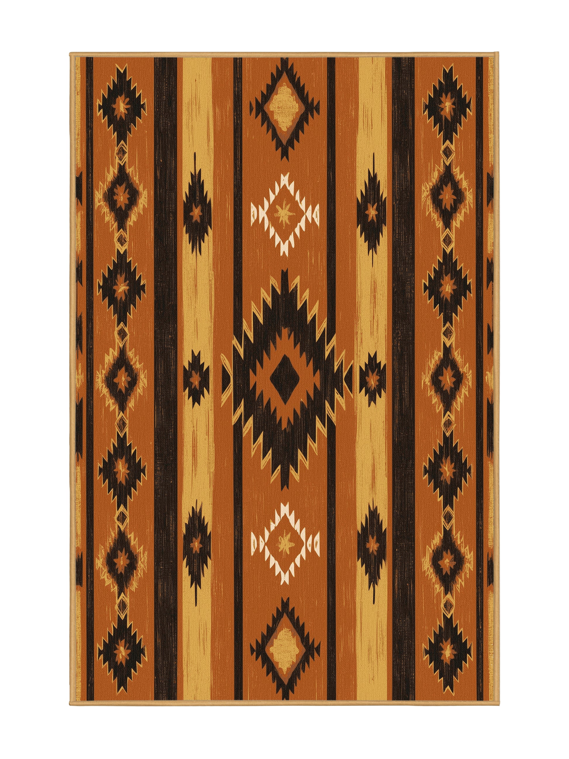 Heritage Southwest Sacred Trails - Premium Light Brown Modern Area Rug | Plush & Washable Options | Rugolution Home Decor
