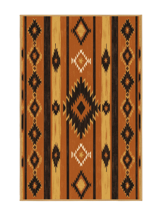 Heritage Southwest Sacred Trails - Premium Light Brown Modern Area Rug | Plush & Washable Options | Rugolution Home Decor