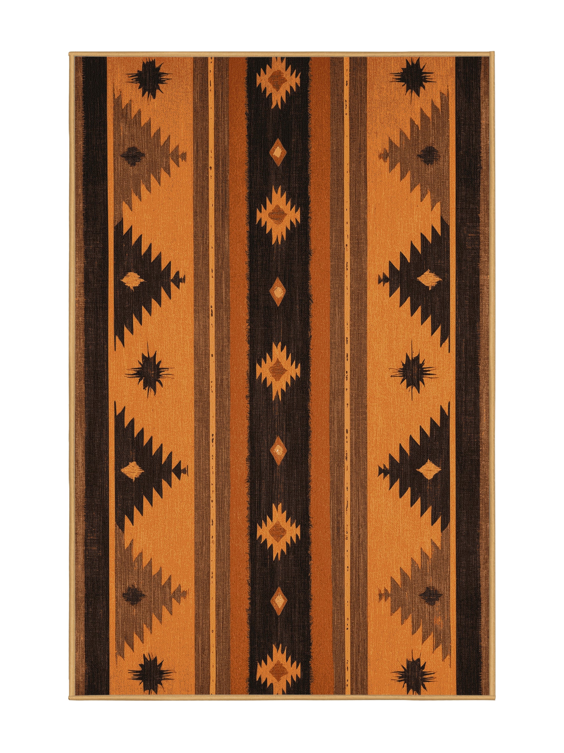 Heritage Southwest Nomadic Solace - Premium Sepia Modern Area Rug | Plush & Washable Options | Rugolution Home Decor