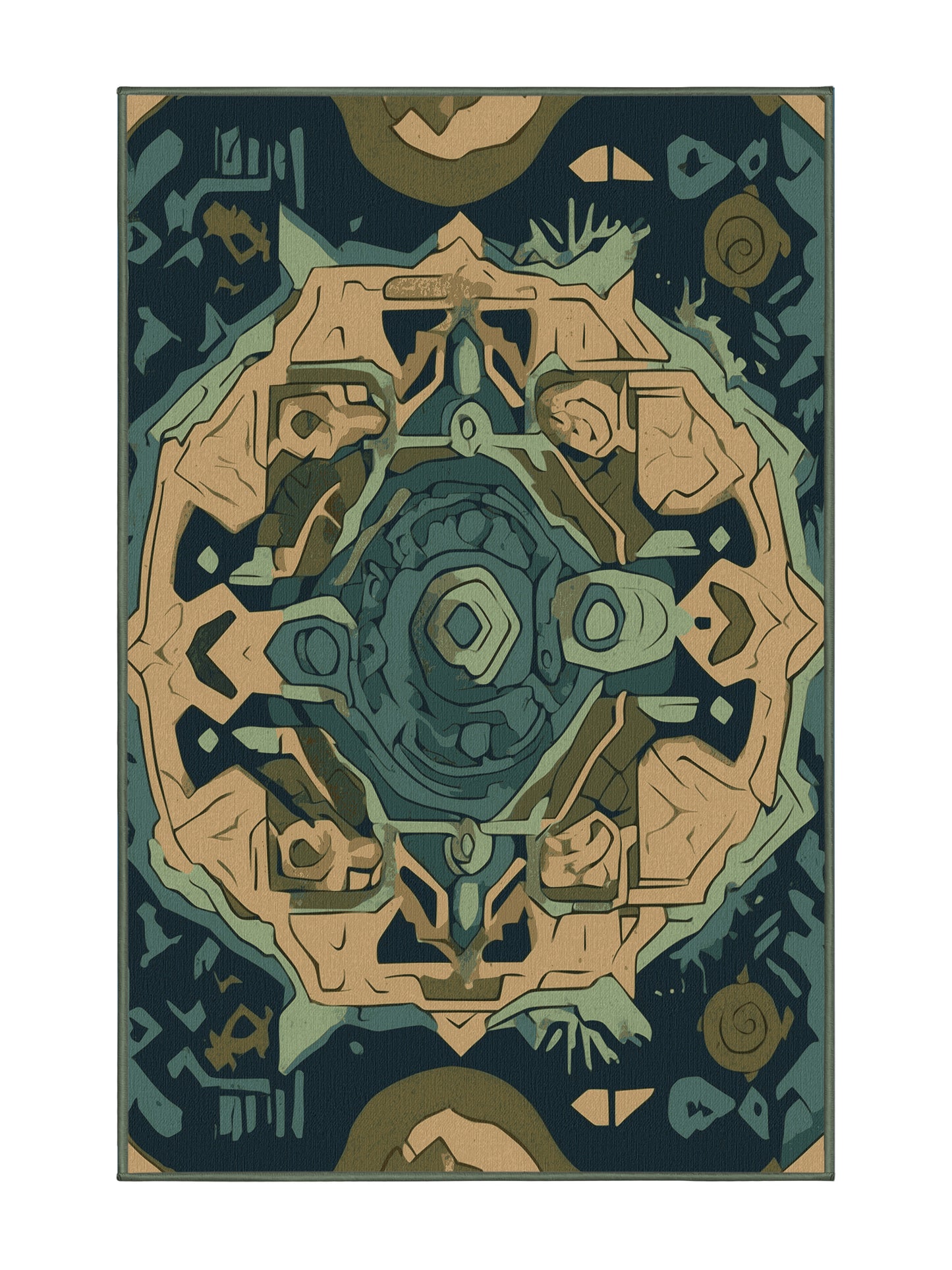 Heros Path Master's Quest - Premium Hazel Green Modern Area Rug | Plush & Washable Options | Rugolution Home Decor