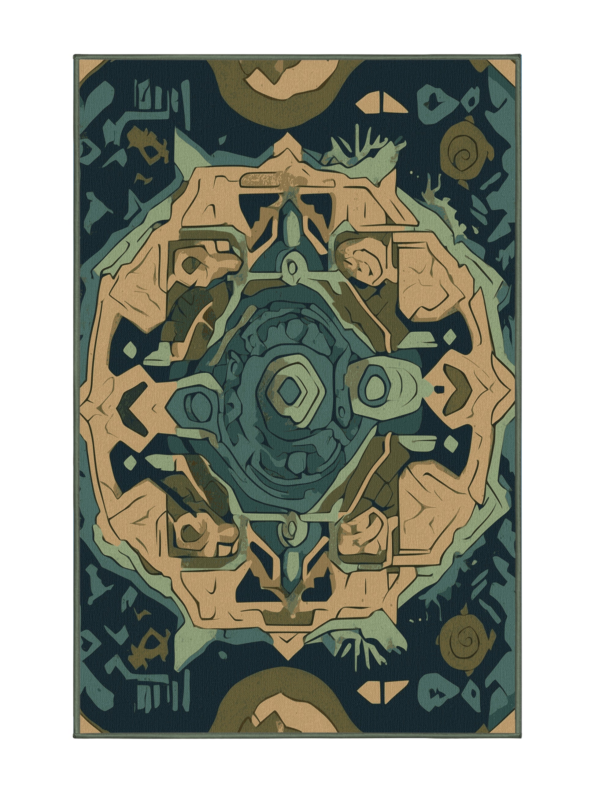 Heros Path Master's Quest - Premium Hazel Green Modern Area Rug | Plush & Washable Options | Rugolution Home Decor