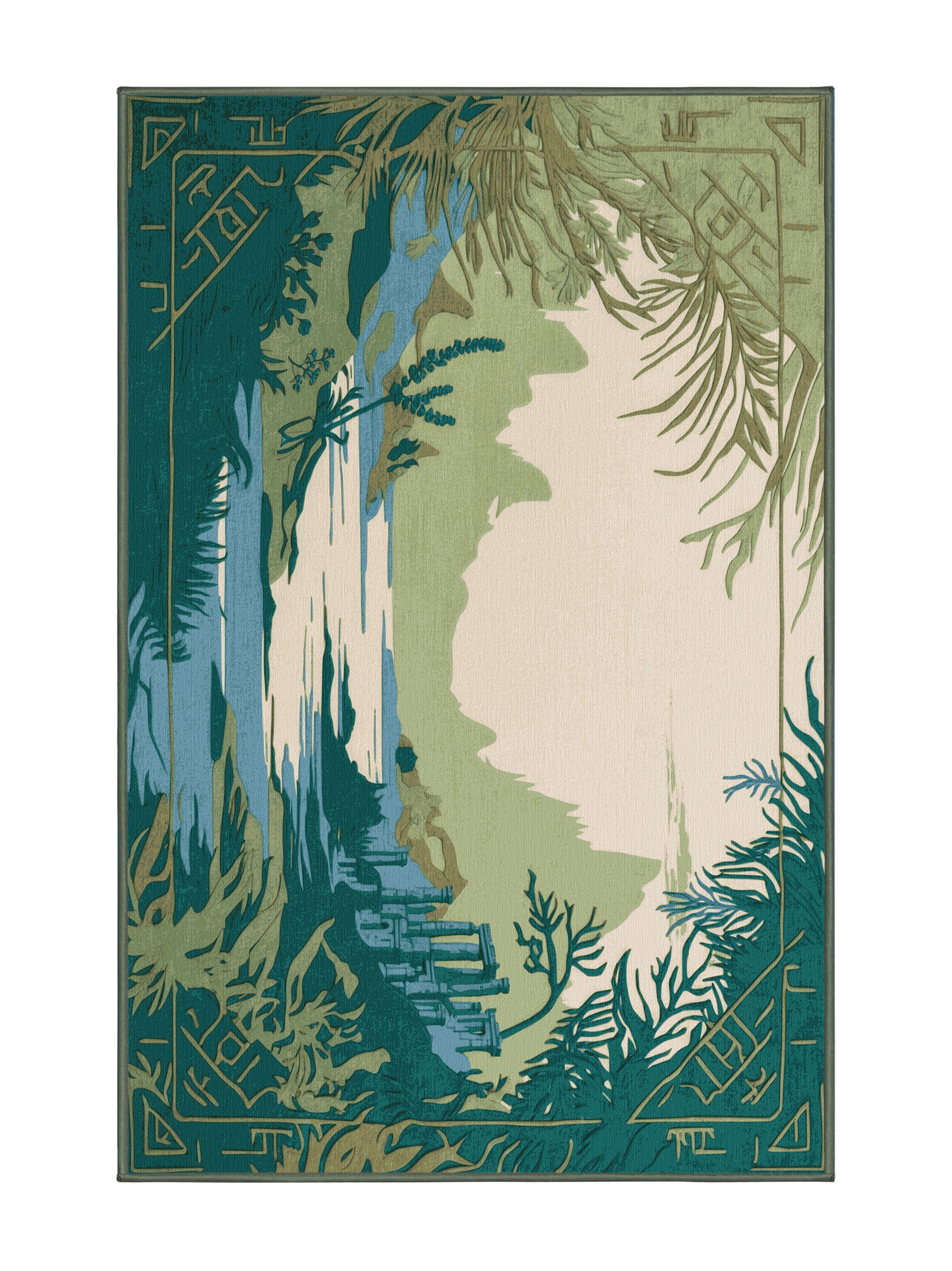 Heros Path Hero's Legacy - Premium Camouflage Green Modern Area Rug | Plush & Washable Options | Rugolution Home Decor