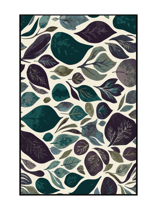 Mystic Flora Forest's Echo - Premium Charcoal Blue Modern Area Rug | Plush & Washable Options | Rugolution Home Decor