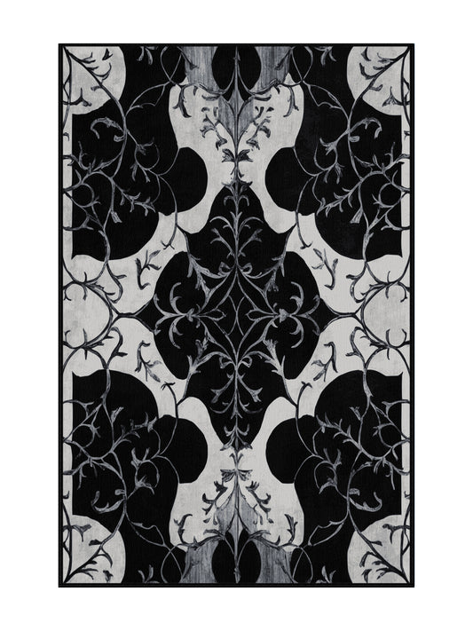 Nocturne Elegance Nightfall Enchant - Premium Gunmetal Modern Area Rug | Plush & Washable Options | Rugolution Home Decor