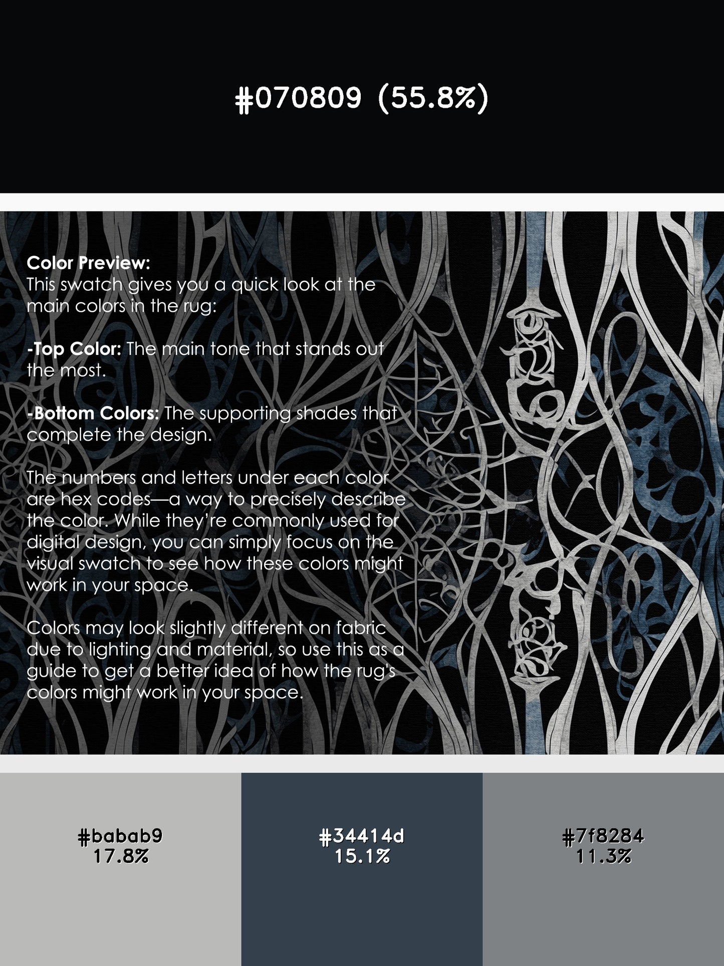 Midnight Blossom Rug