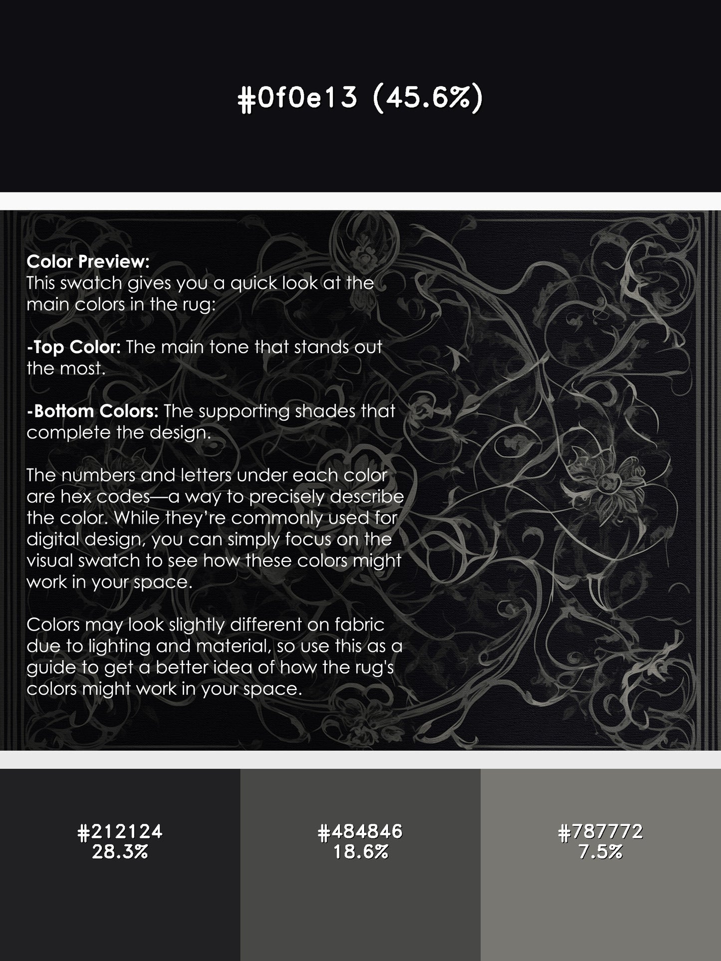 Obsidian Fern Rug