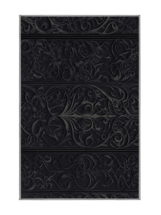 Nocturne Elegance Shadowed Serenity - Premium Mist Blue Modern Area Rug | Plush & Washable Options | Rugolution Home Decor