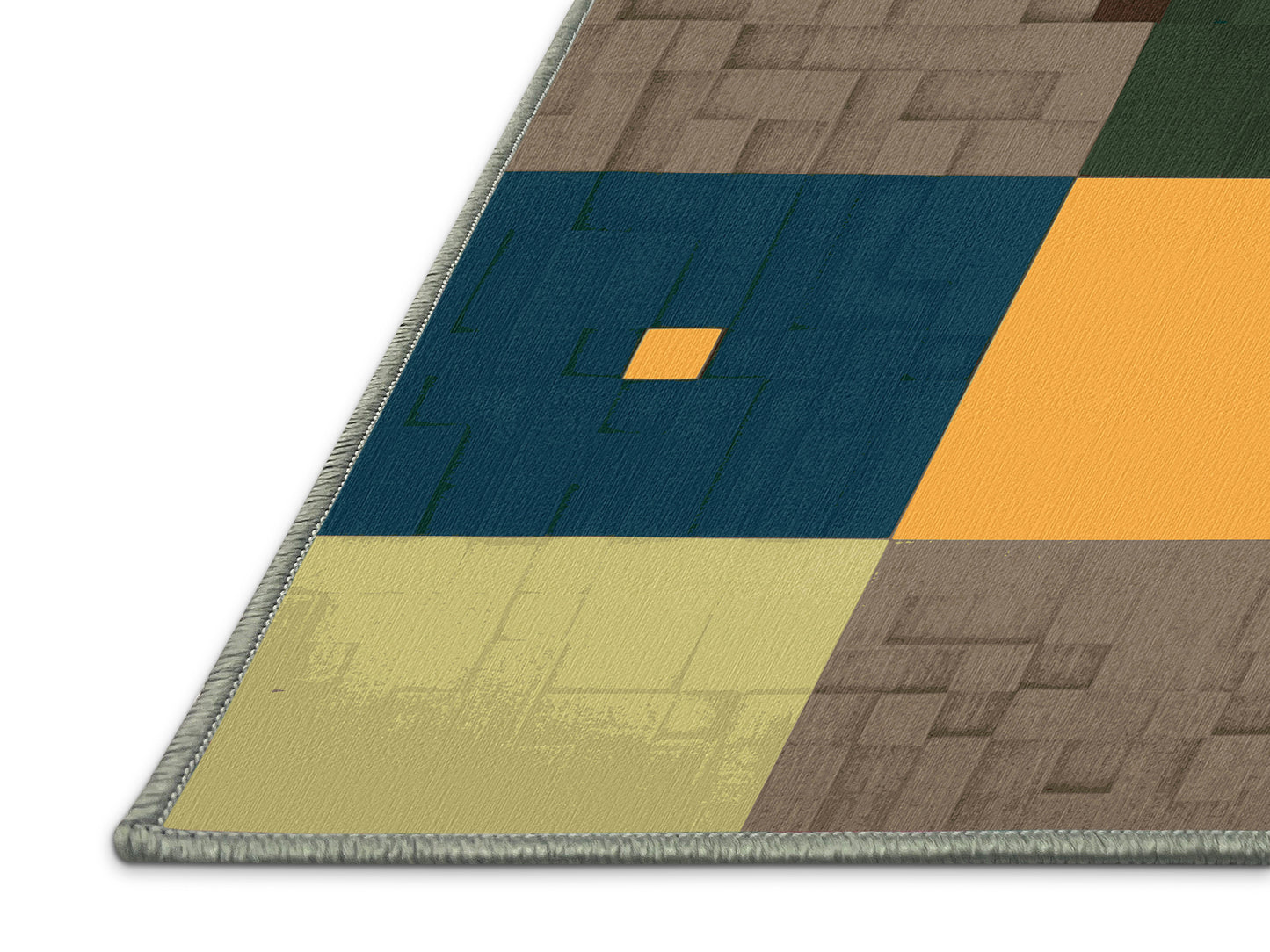 Green Grids Rug