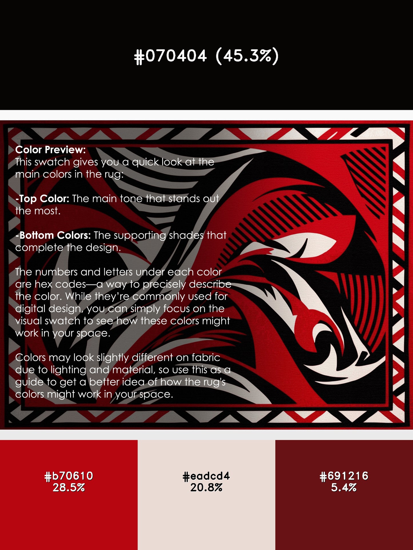 Abstract Prime Inferno Rug